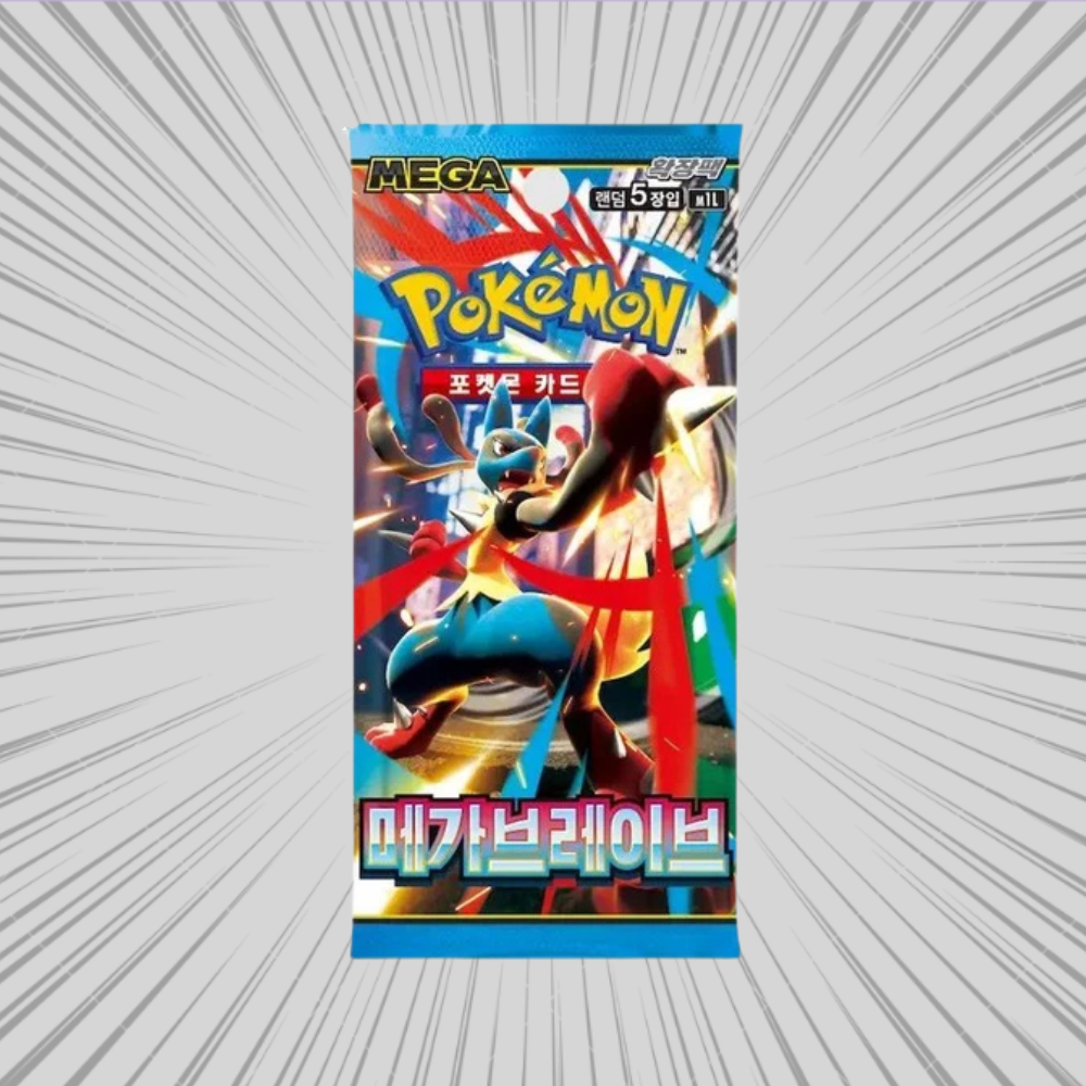 Pokemon TCG: Mega Brave - Oryginalny Koreański Booster (1 Saszetka - 5 Kart)