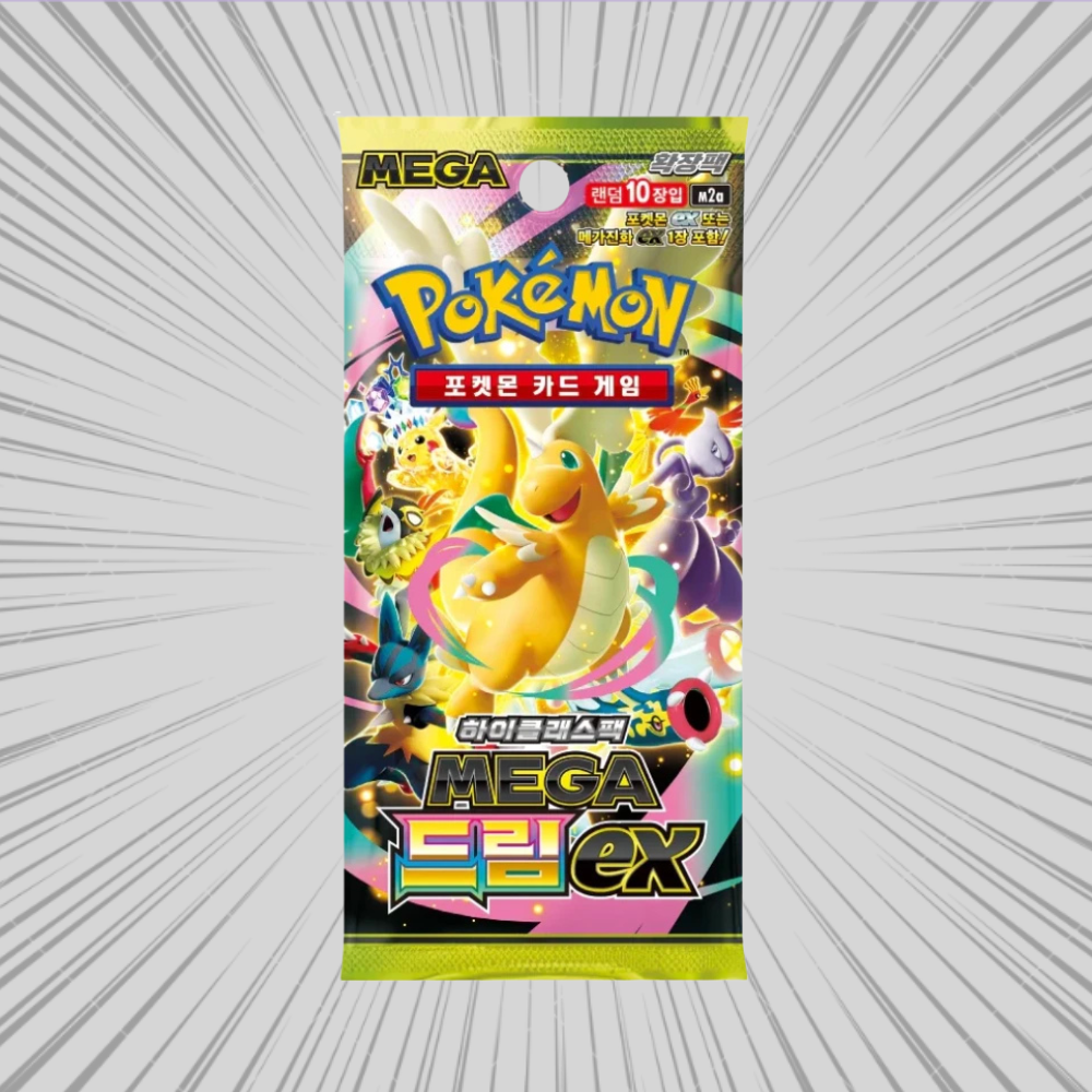 Pokemon TCG: Mega Dream - Oryginalny Koreański Booster (1 Saszetka - 10 Kart)